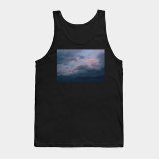 clouds sunset summer evening aesthetic photography blue grey pink purple Tank Top